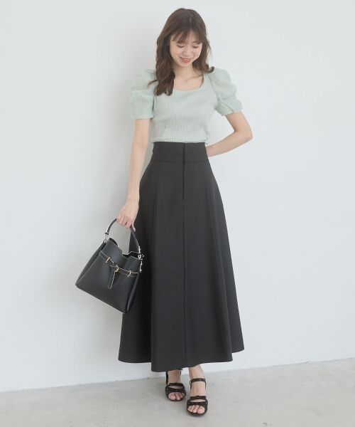 MAJESTIC LEGON / マジェスティックレゴン ロング・マキシ丈スカート | バックレースアップフレアスカート | 詳細10