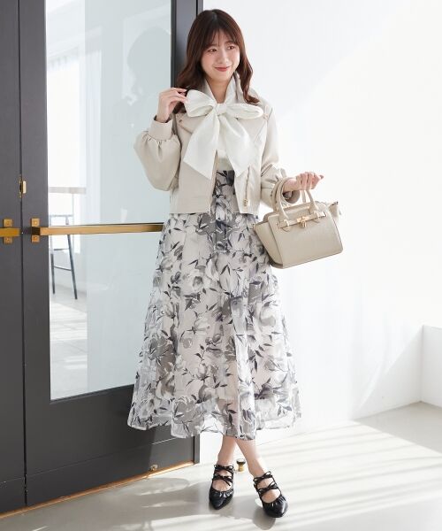 MAJESTIC LEGON / マジェスティックレゴン ロング・マキシ丈スカート | バックレースアップフレアスカート | 詳細12