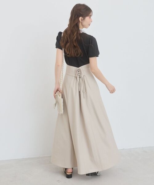 MAJESTIC LEGON / マジェスティックレゴン ロング・マキシ丈スカート | バックレースアップフレアスカート | 詳細2