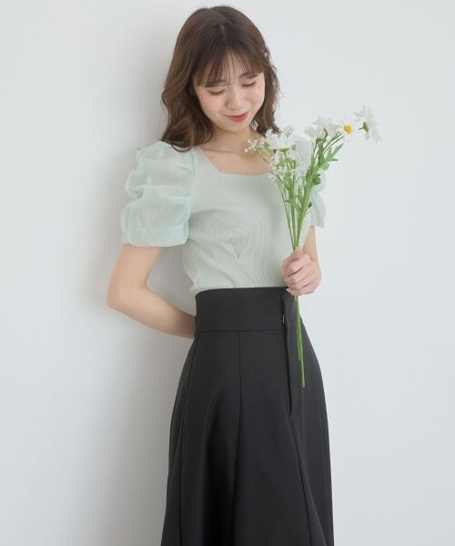 MAJESTIC LEGON / マジェスティックレゴン ロング・マキシ丈スカート | バックレースアップフレアスカート | 詳細21