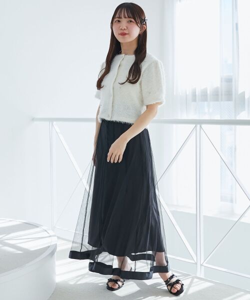 MAJESTIC LEGON / マジェスティックレゴン ロング・マキシ丈スカート | バックレースアップフレアスカート | 詳細22