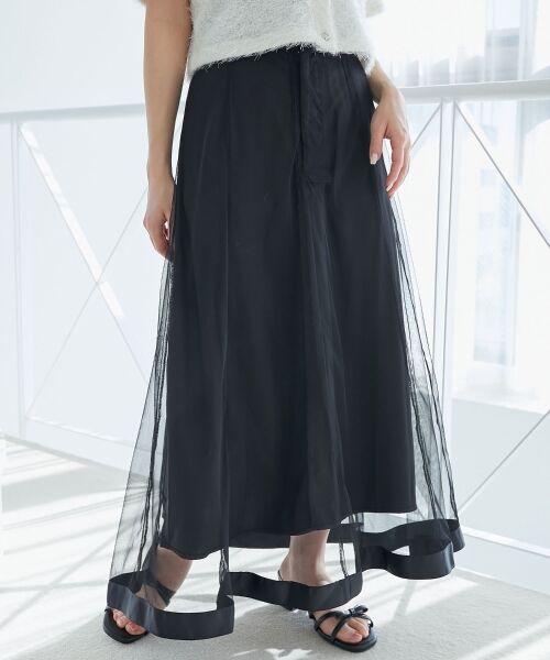 MAJESTIC LEGON / マジェスティックレゴン ロング・マキシ丈スカート | バックレースアップフレアスカート | 詳細24