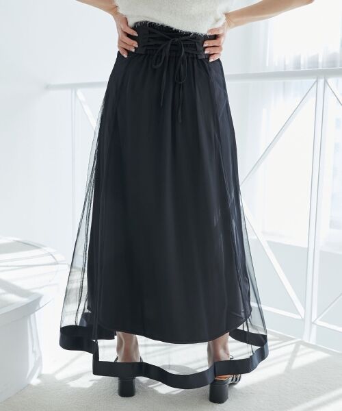 MAJESTIC LEGON / マジェスティックレゴン ロング・マキシ丈スカート | バックレースアップフレアスカート | 詳細25