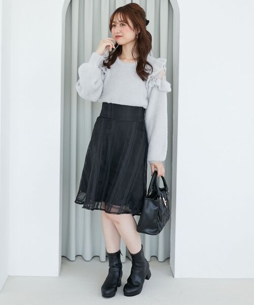 MAJESTIC LEGON / マジェスティックレゴン ロング・マキシ丈スカート | バックレースアップフレアスカート | 詳細27