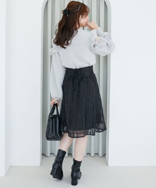 MAJESTIC LEGON / マジェスティックレゴン ロング・マキシ丈スカート | バックレースアップフレアスカート | 詳細28