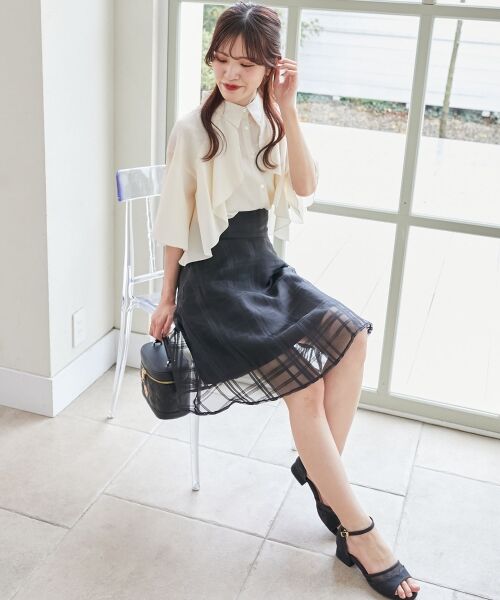 MAJESTIC LEGON / マジェスティックレゴン ロング・マキシ丈スカート | バックレースアップフレアスカート | 詳細29