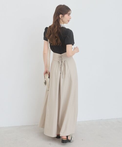 MAJESTIC LEGON / マジェスティックレゴン ロング・マキシ丈スカート | バックレースアップフレアスカート | 詳細3