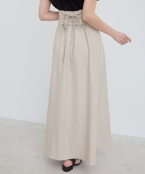 MAJESTIC LEGON / マジェスティックレゴン ロング・マキシ丈スカート | バックレースアップフレアスカート | 詳細5