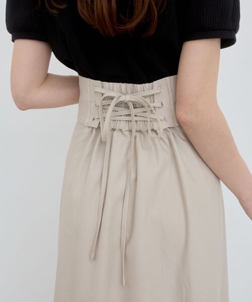 MAJESTIC LEGON / マジェスティックレゴン ロング・マキシ丈スカート | バックレースアップフレアスカート | 詳細6