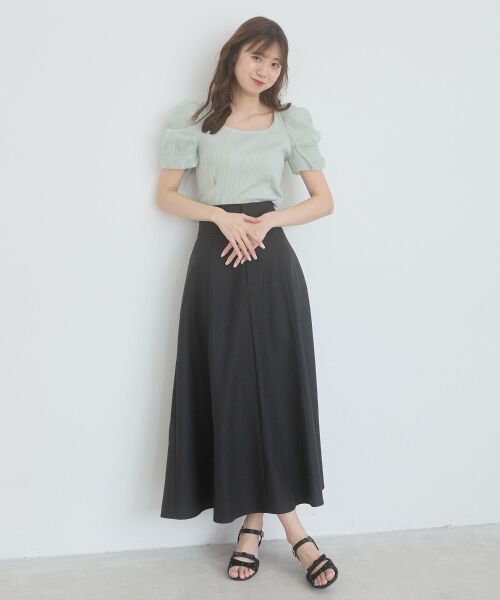 MAJESTIC LEGON / マジェスティックレゴン ロング・マキシ丈スカート | バックレースアップフレアスカート | 詳細8