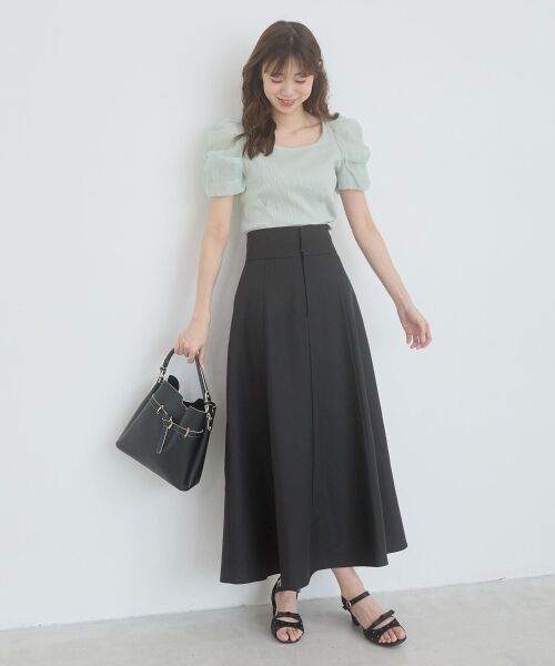 MAJESTIC LEGON / マジェスティックレゴン ロング・マキシ丈スカート | バックレースアップフレアスカート | 詳細9