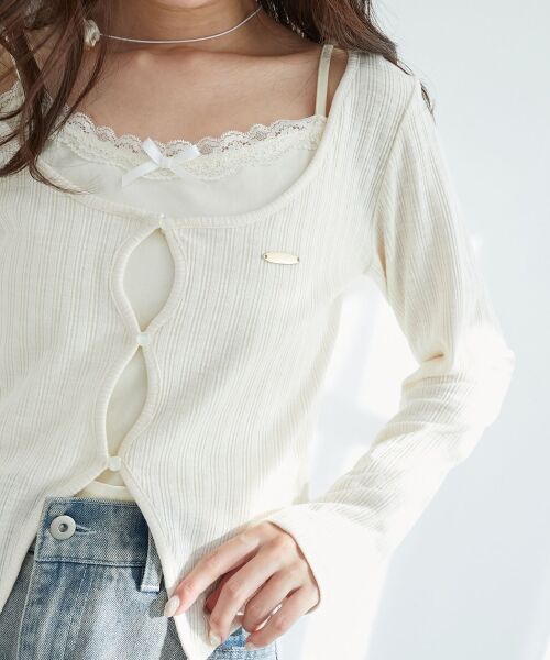 MAJESTIC LEGON / マジェスティックレゴン カットソー | キャミレイヤードライクカットトップス | 詳細14