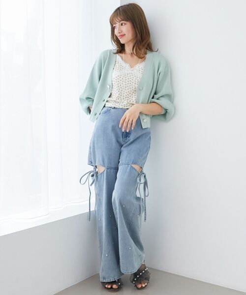 MAJESTIC LEGON / マジェスティックレゴン キャミソール・チューブトップ | カップ付きローズリボンキャミ | 詳細5