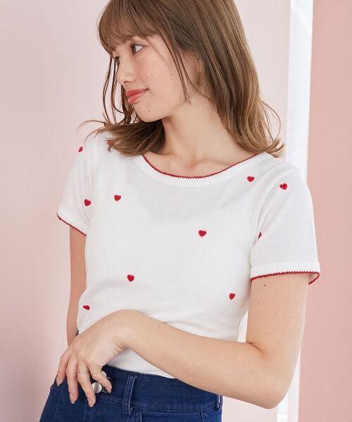 MAJESTIC LEGON / マジェスティックレゴン Tシャツ | ガーリーモチーフエンブロイダリーT | 詳細13