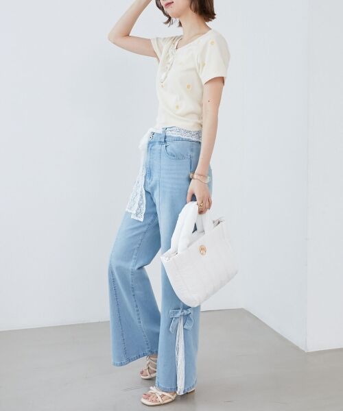 MAJESTIC LEGON / マジェスティックレゴン Tシャツ | ガーリーモチーフエンブロイダリーT | 詳細17