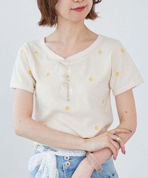 MAJESTIC LEGON / マジェスティックレゴン Tシャツ | ガーリーモチーフエンブロイダリーT | 詳細19