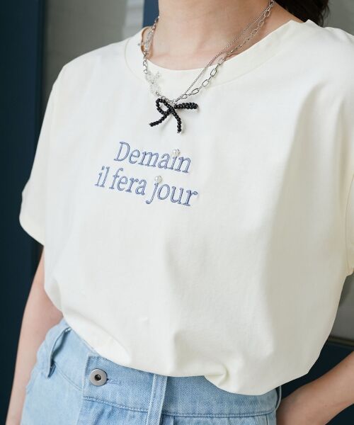 MAJESTIC LEGON / マジェスティックレゴン Tシャツ | パール付きクロップドロゴTシャツ | 詳細19