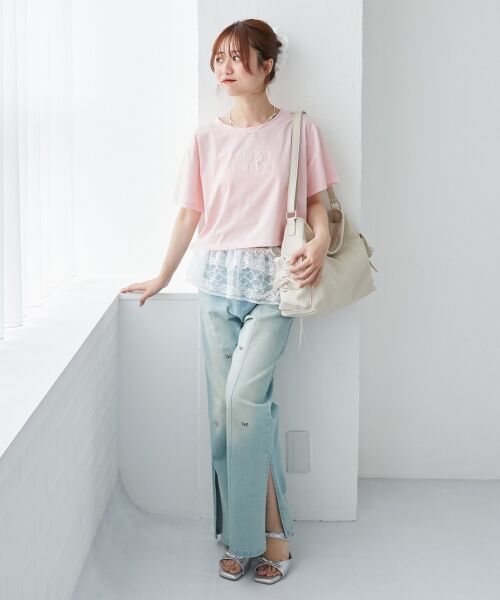 MAJESTIC LEGON / マジェスティックレゴン Tシャツ | パール付きクロップドロゴTシャツ | 詳細20