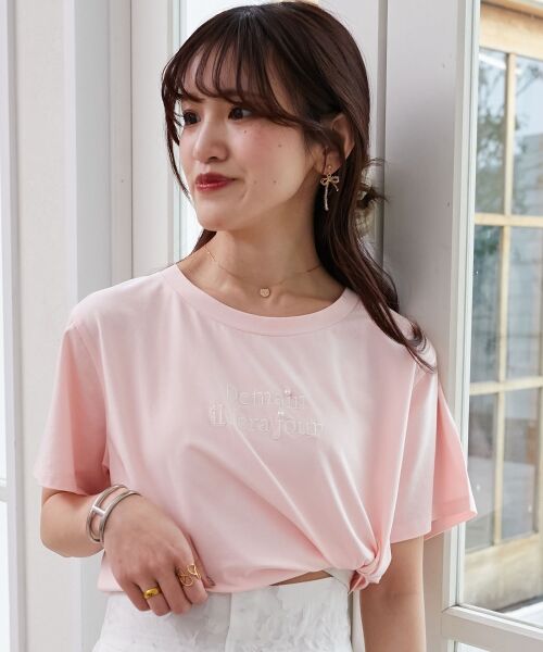 MAJESTIC LEGON / マジェスティックレゴン Tシャツ | パール付きクロップドロゴTシャツ | 詳細25