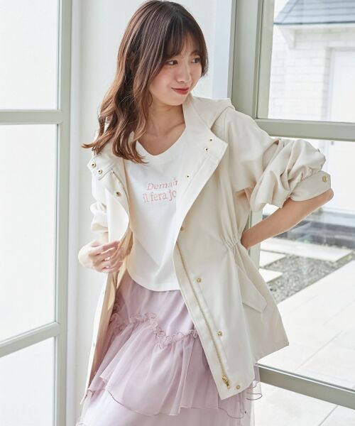 MAJESTIC LEGON / マジェスティックレゴン Tシャツ | パール付きクロップドロゴTシャツ | 詳細5