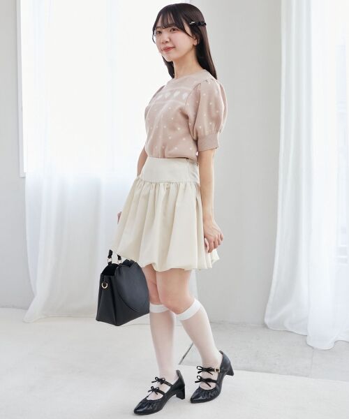 MAJESTIC LEGON / マジェスティックレゴン ニット・セーター | ハートジャカードパフスリーブニット | 詳細2