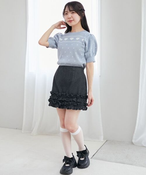 MAJESTIC LEGON / マジェスティックレゴン ニット・セーター | ハートジャカードパフスリーブニット | 詳細22