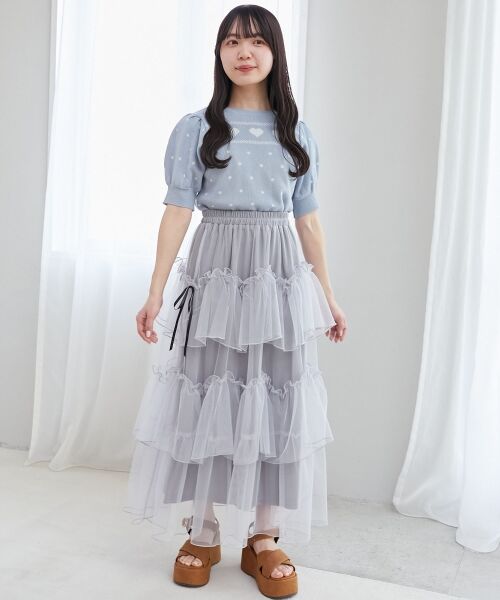 MAJESTIC LEGON / マジェスティックレゴン ニット・セーター | ハートジャカードパフスリーブニット | 詳細25