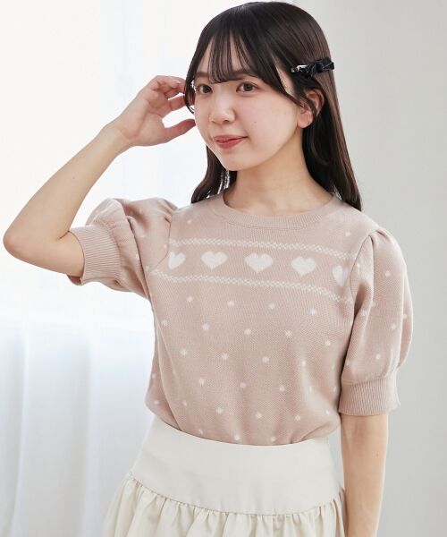 MAJESTIC LEGON / マジェスティックレゴン ニット・セーター | ハートジャカードパフスリーブニット | 詳細4