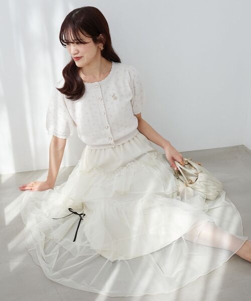 MAJESTIC LEGON / マジェスティックレゴン カーディガン・ボレロ | うさぎちゃん刺繍カーデ | 詳細1