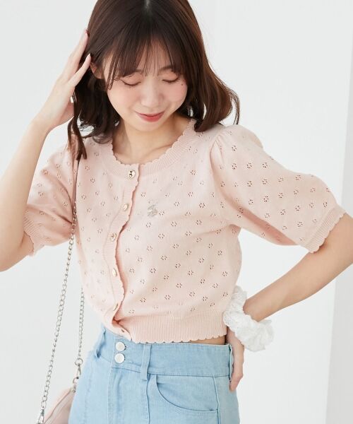 MAJESTIC LEGON / マジェスティックレゴン カーディガン・ボレロ | うさぎちゃん刺繍カーデ | 詳細13