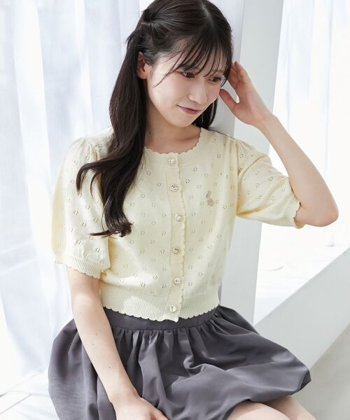 MAJESTIC LEGON / マジェスティックレゴン カーディガン・ボレロ | うさぎちゃん刺繍カーデ | 詳細20