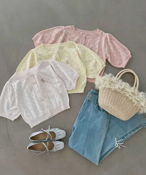 MAJESTIC LEGON / マジェスティックレゴン カーディガン・ボレロ | うさぎちゃん刺繍カーデ | 詳細25