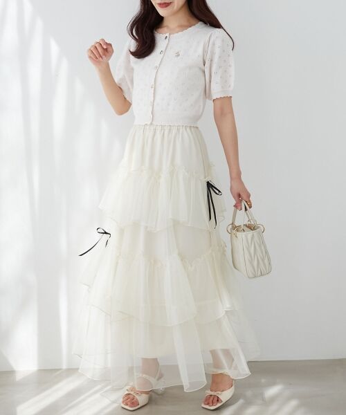 MAJESTIC LEGON / マジェスティックレゴン カーディガン・ボレロ | うさぎちゃん刺繍カーデ | 詳細3