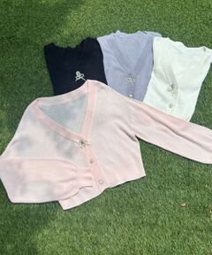 MAJESTIC LEGON / マジェスティックレゴン カーディガン・ボレロ | チャームボタンUVカットカーディガン