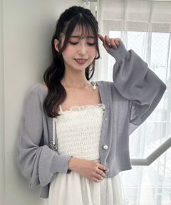 MAJESTIC LEGON / マジェスティックレゴン カーディガン・ボレロ | チャームボタンUVカットカーディガン