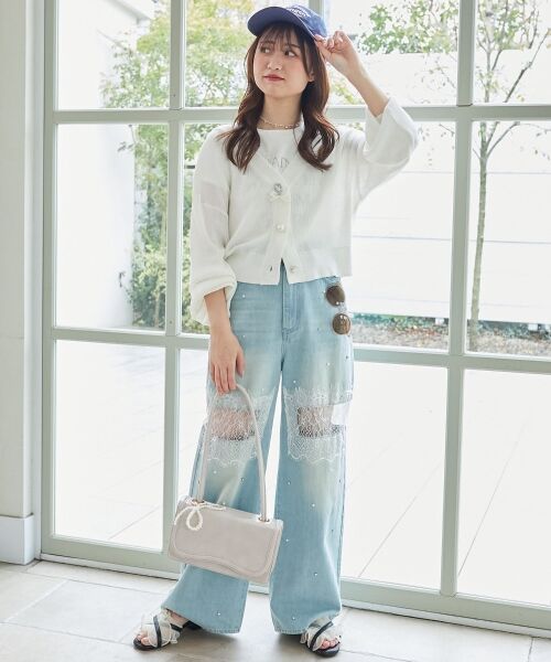 MAJESTIC LEGON / マジェスティックレゴン カーディガン・ボレロ | チャームボタンUVカットカーディガン | 詳細10