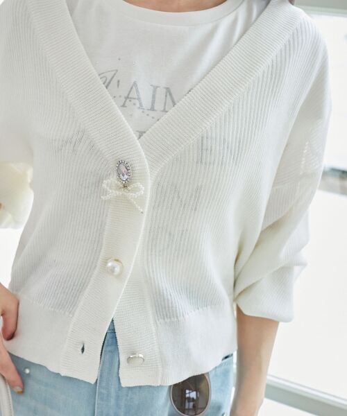 MAJESTIC LEGON / マジェスティックレゴン カーディガン・ボレロ | チャームボタンUVカットカーディガン | 詳細16