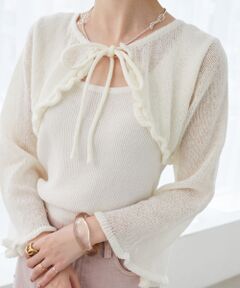 MAJESTIC LEGON / マジェスティックレゴン ニット・セーター | デコルテオープンメッシュニット