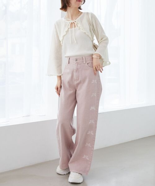 MAJESTIC LEGON / マジェスティックレゴン ニット・セーター | デコルテオープンメッシュニット | 詳細1