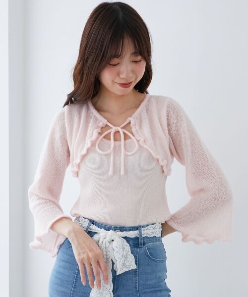 MAJESTIC LEGON / マジェスティックレゴン ニット・セーター | デコルテオープンメッシュニット | 詳細18