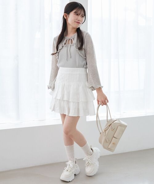 MAJESTIC LEGON / マジェスティックレゴン ニット・セーター | デコルテオープンメッシュニット | 詳細24