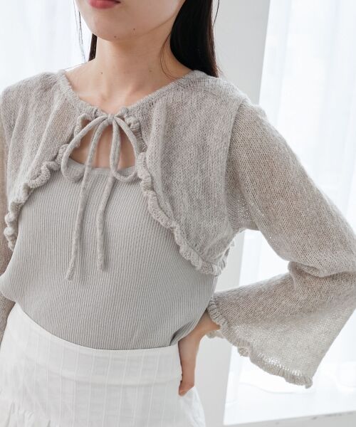 MAJESTIC LEGON / マジェスティックレゴン ニット・セーター | デコルテオープンメッシュニット | 詳細29