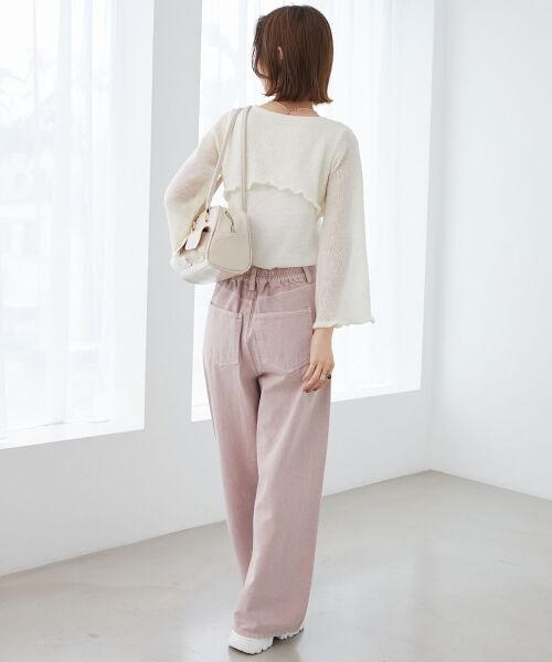 MAJESTIC LEGON / マジェスティックレゴン ニット・セーター | デコルテオープンメッシュニット | 詳細3