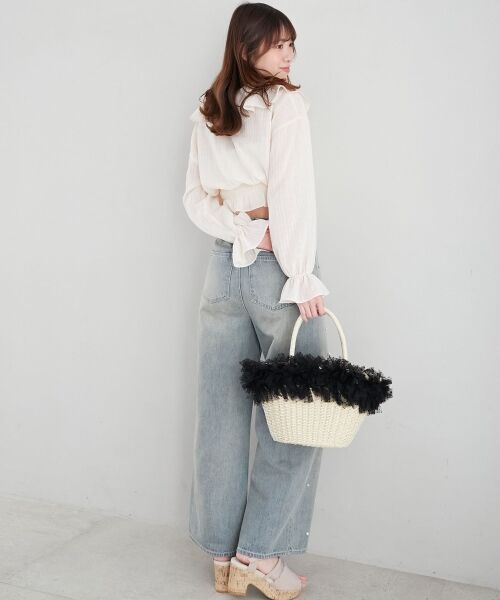 MAJESTIC LEGON / マジェスティックレゴン シャツ・ブラウス | フロントリボンシアーフリルブラウス | 詳細17