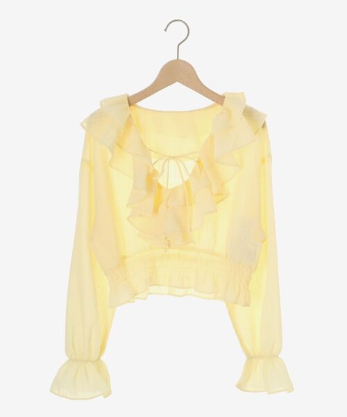 MAJESTIC LEGON / マジェスティックレゴン シャツ・ブラウス | フロントリボンシアーフリルブラウス | 詳細23