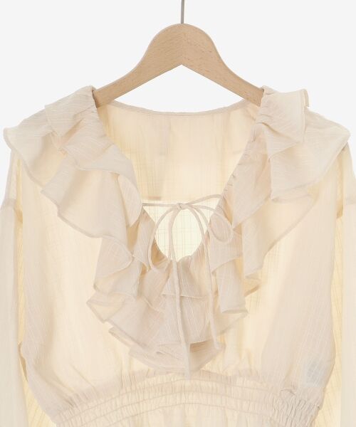 MAJESTIC LEGON / マジェスティックレゴン シャツ・ブラウス | フロントリボンシアーフリルブラウス | 詳細26