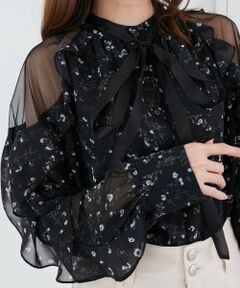 MAJESTIC LEGON / マジェスティックレゴン シャツ・ブラウス | リボン付きフリルブラウス