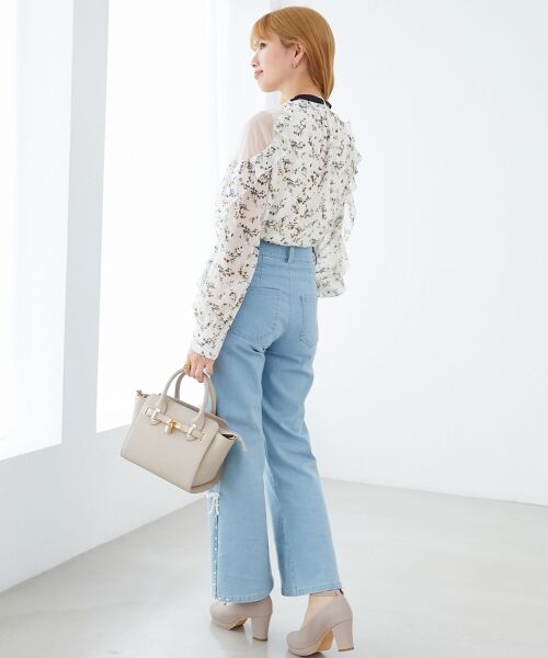 MAJESTIC LEGON / マジェスティックレゴン シャツ・ブラウス | リボン付きフリルブラウス | 詳細10