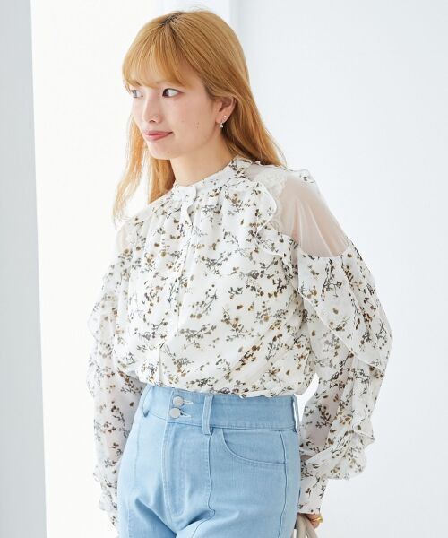 MAJESTIC LEGON / マジェスティックレゴン シャツ・ブラウス | リボン付きフリルブラウス | 詳細16