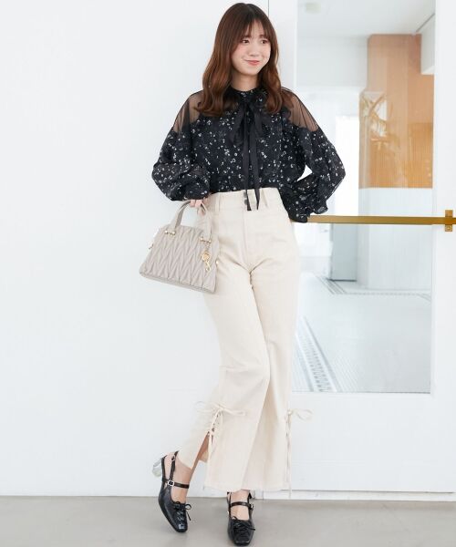 MAJESTIC LEGON / マジェスティックレゴン シャツ・ブラウス | リボン付きフリルブラウス | 詳細17